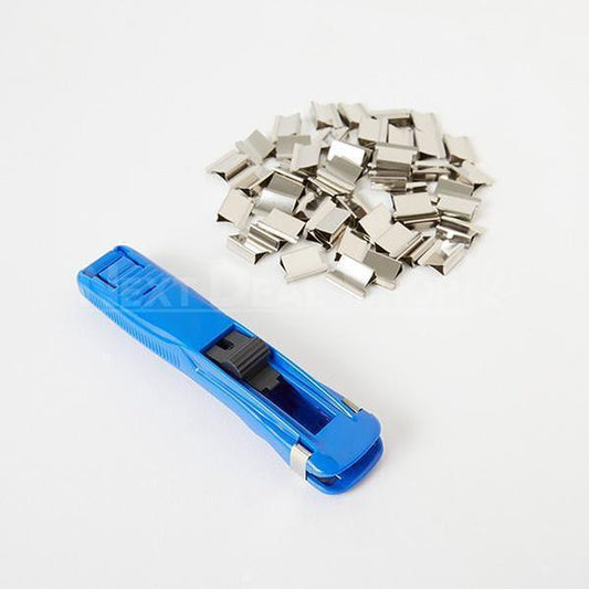 Easy Clamp Binder Clip Dispenser and Super Clip Set - Useful Office Desk Accessory Novelty Gift
