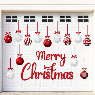 Festive Christmas Ball Magnet Set