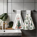 Festive Holiday Print Christmas Kitchen Hand Towels  -  Set of 2, Kitchen Holiday Decor