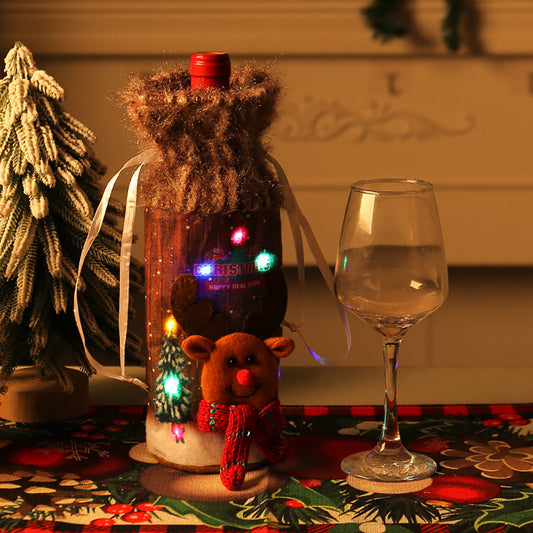 Festive Light Up Holiday Wine Bottle Cover-Next Deal Shop-Reindeer-Next Deal Shop
