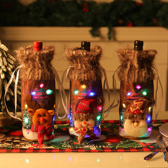 Festive Light Up Holiday Wine Bottle Cover