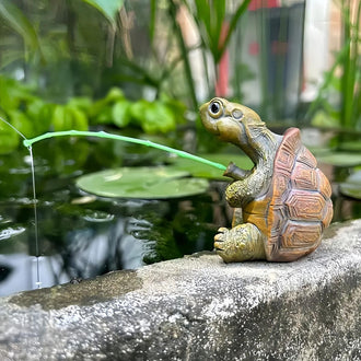Fishing Turtle Garden Decor