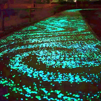 Glow-in-the-Dark Enchanted Garden Stones - Luminous Pebbles for Pathway & Lawn Accent Decor