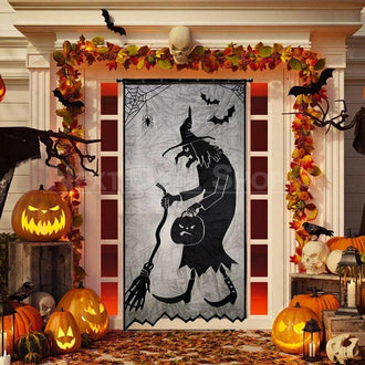 Halloween Themed Lace Curtain Decoration