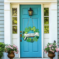 Hand Crafted Wooden St.Patrick’s Day Door Wreath - Outdoor Front Door Porch Decoration