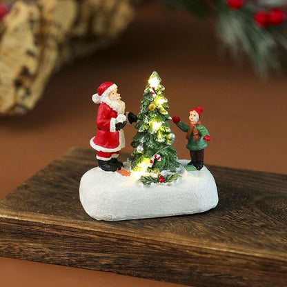 Hand Painted LED Christmas Decor - Home Table Mantel Shelf Holiday Decor
