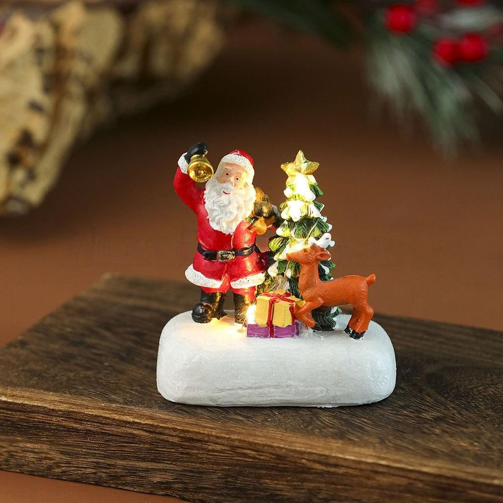 Hand Painted LED Christmas Decor - Home Table Mantel Shelf Holiday Decor