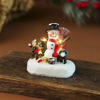 Hand Painted LED Christmas Decor - Home Table Mantel Shelf Holiday Decor