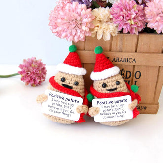 Handmade Christmas Potato with Positive Card