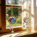 Iridescent Crystal Cracked Ice Suncatcher - Home Window Indoor Wall Hanging Decoration