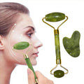 Jade Roller & Gua Sha Facial Tools - Skincare Massage Beauty Accessory