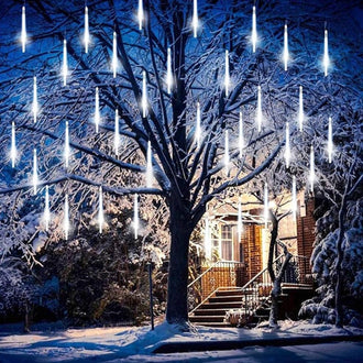 Meteor Snow Fall LED Lights - Easy Extendable Upgraded Version, Home Eave Tree Patio Xmas Holiday Party Festival Decor Lighting