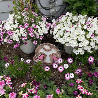 Large Bunny & Carrot Yard Stake Decor