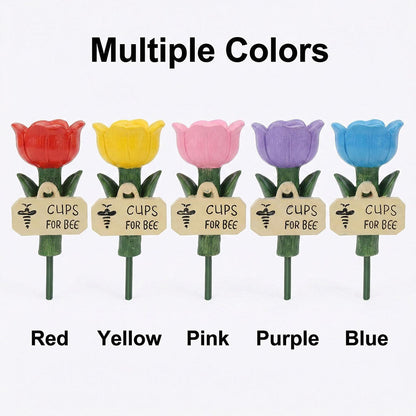 Colorful Tulip Bee Watering Station