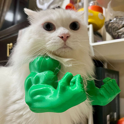 Funny Cat Muscle Arm - Pet Cat Toy Photo Prop Novelty Accessory