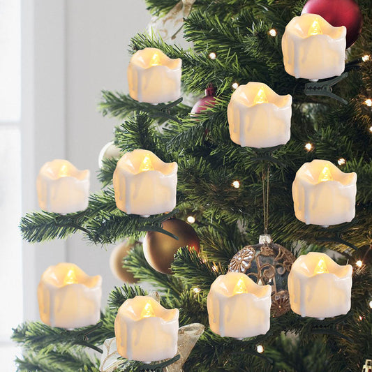 9 Pcs Flameless LED Christmas Tree Candle with Clip - Xmas Tree Candle Ornament