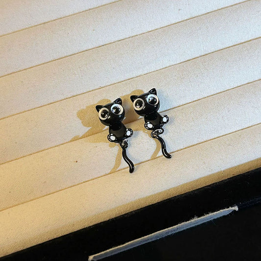 Adorable Black Cat Earrings - Daily Wear Novelty Jewelry Gift
