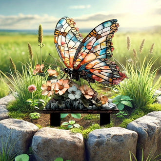 Colorful Butterfly Garden Stake