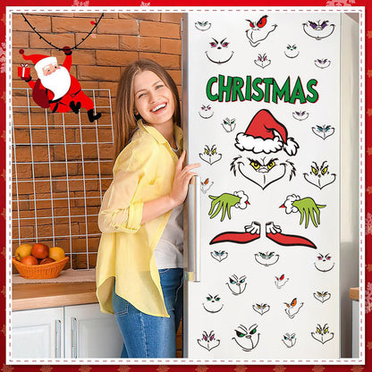 Naughty Christmas Stickers Set - Window Gift Box Xmas Party DIY Decal