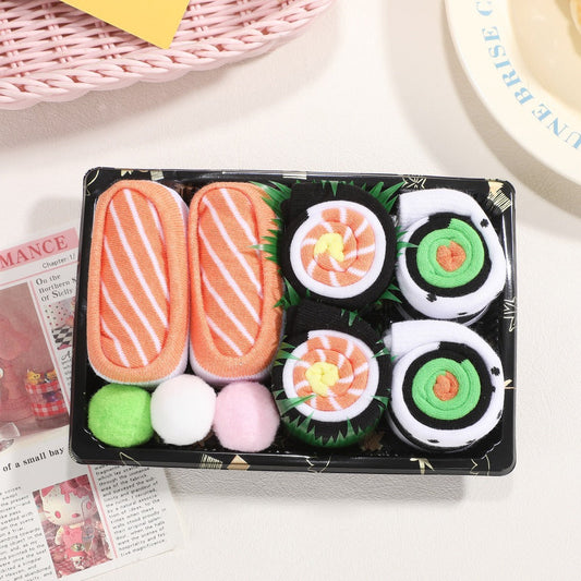 Funny Sushi Socks Set - Daily Wear Novelty Cute Food Themed Socks Gift