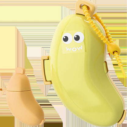 Banana Toothbrush Cover with Toothpaste Dispenser - Bathroom Counter Storage Accessory