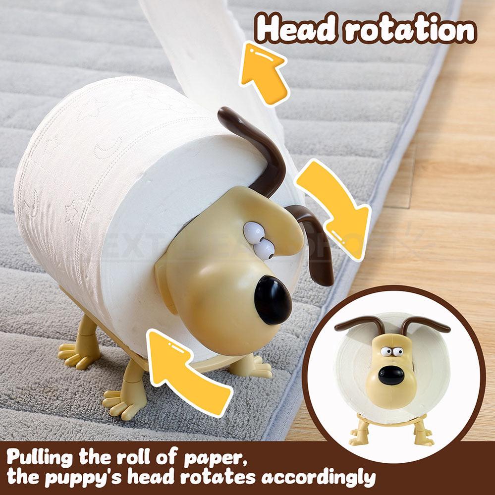 Adorable Puppy Toilet Roll Holder - 2 Pack, Cute Bathroom Tissue Storage Decor