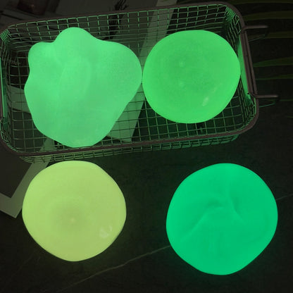 Glow In the Dark Coconut Oil Squishy Stress Relief Ball - Novelty Sensory Toy Gift