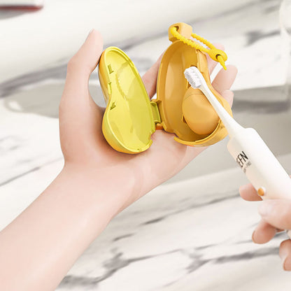 Banana Toothbrush Cover with Toothpaste Dispenser - Bathroom Counter Storage Accessory