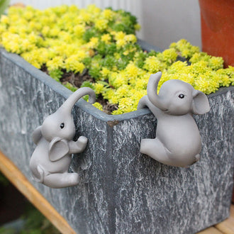 Set of 2 Adorable Elephant Plant Pot Huggers