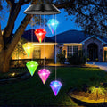 Solar Powered LED Dangling Diamond Light - Garden Patio Yard Outdoor Hanging Ambient Lighting