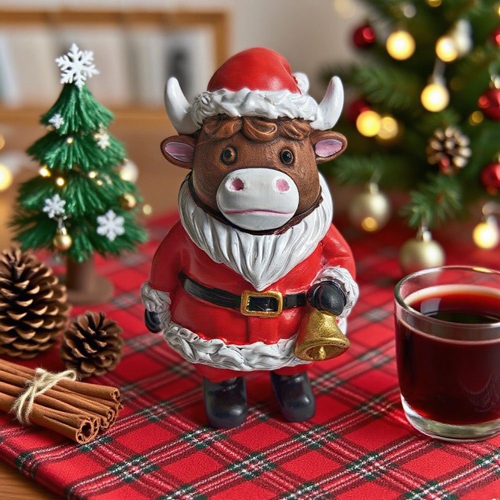 Adorable Christmas Highland Cow Figurine-Next Deal Shop-C-Next Deal Shop