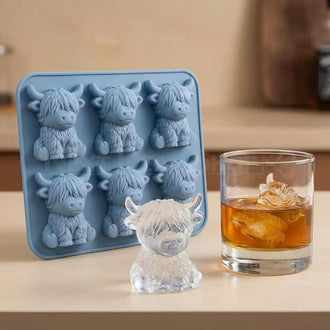 3D Highland Cow Silicone Ice Cube Mold