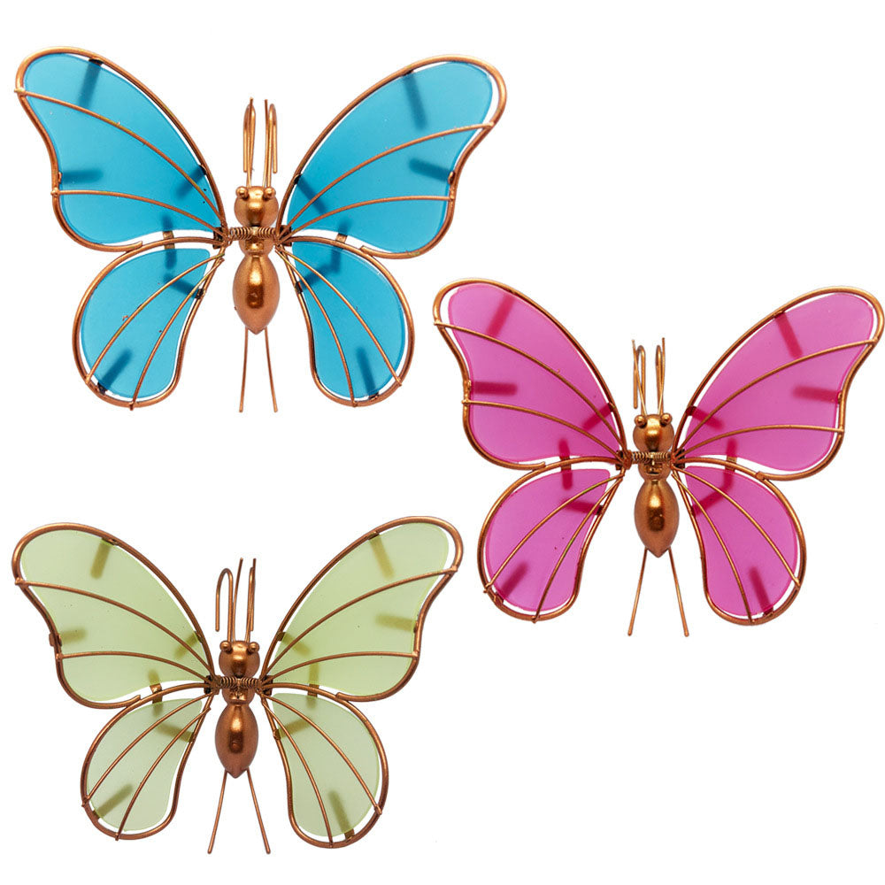 3 Pcs Glow in the Dark Butterfly Pot Hugger Garden Decor Set