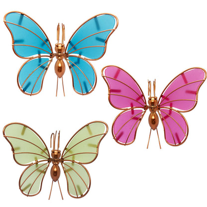3 Pcs Glow in the Dark Butterfly Pot Hugger Garden Decor Set