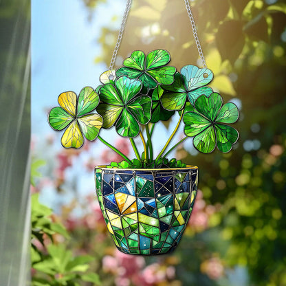 Lucky Clover Hanging Decor - Home Living Room Wall Window Decoration