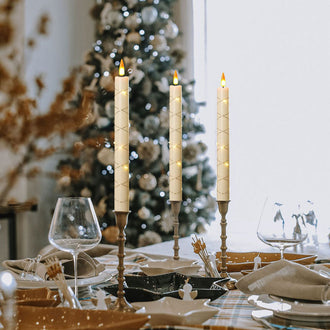 3 Pcs Flameless LED Taper Candles with Remote Control