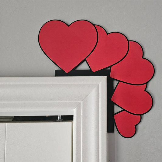 Romantic Heart Door Frame Decor - Love Theme Ornament For Home Front Door And Garden Decoration
