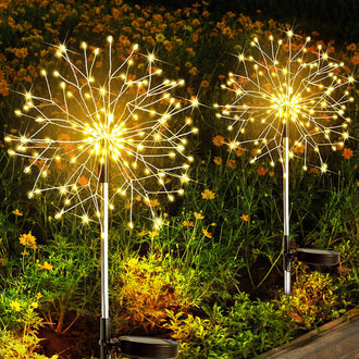 Solar Powered LED Dandelion Firework Stake Light