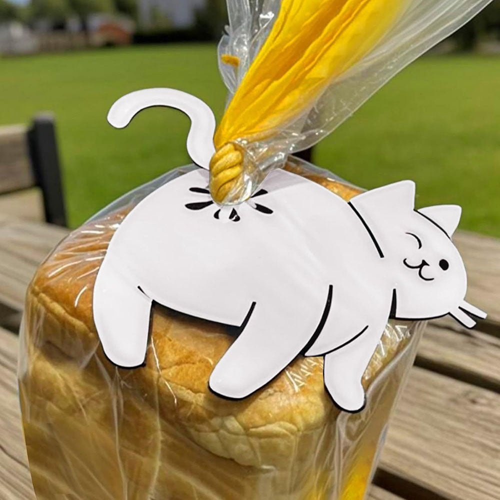 2 Pack Funny Cat Butt Bread Clip - Kitchen Food Bag Sealing Novelty