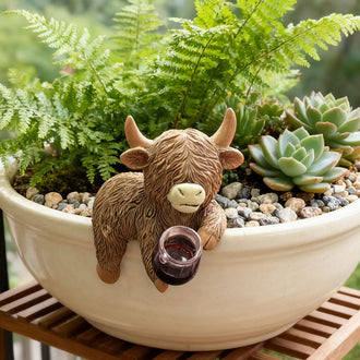 Hand Painted Highland Cow Pot Hugger