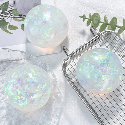 Iridescent Coconut Oil Squishy Stress Relief Ball -  Novelty Sensory Toy Gift