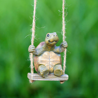 Adorable Swinging Turtle Garden Decor