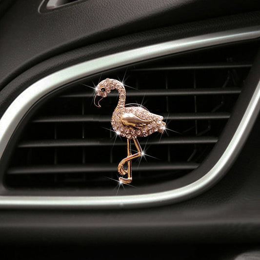 Rhinestone Flamingo Car Air Freshener - Cute Auto Interior Decoration Fragrance for Vehicles