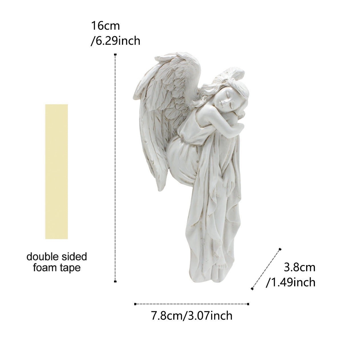 Sleeping Angel Figurine Door Corner Decor