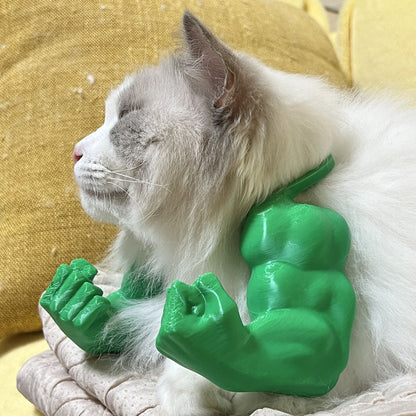 Funny Cat Muscle Arm - Pet Cat Toy Photo Prop Novelty Accessory