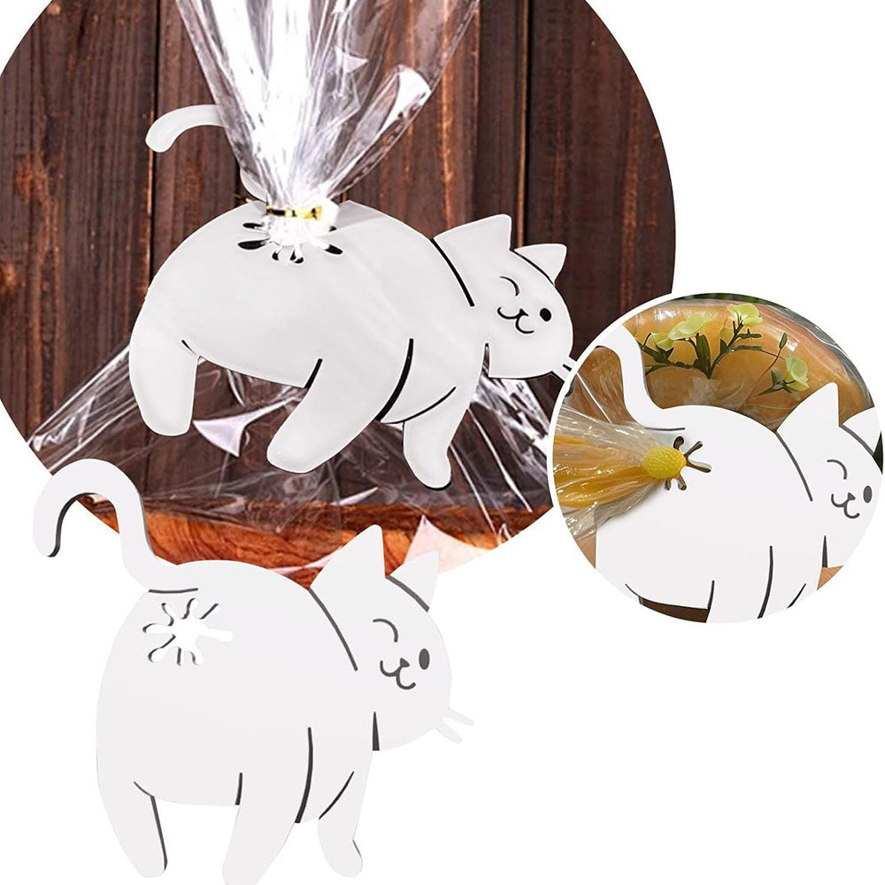 2 Pack Funny Cat Butt Bread Clip - Kitchen Food Bag Sealing Novelty