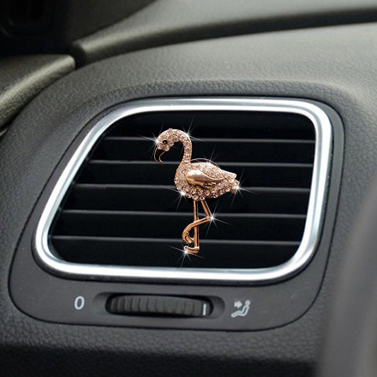 Rhinestone Flamingo Car Air Freshener - Cute Auto Interior Decoration Fragrance for Vehicles