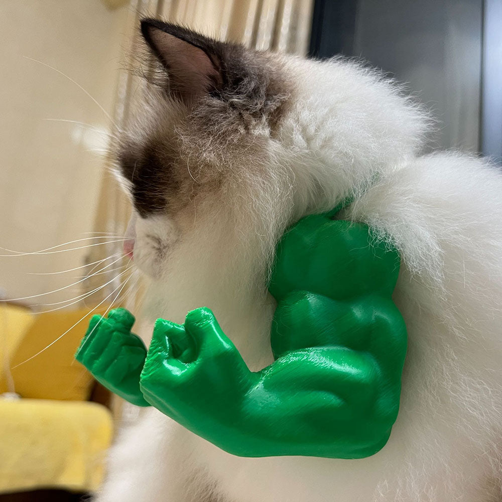 Funny Cat Muscle Arm - Pet Cat Toy Photo Prop Novelty Accessory