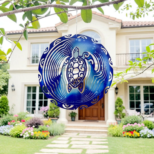 Rotating Turtle Wind Ornament - Garden Yard Patio Porch Outdoor Hanging Decoration