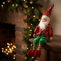 Handmade Christmas Elf Decoration - Tabletop Holiday Home Mantel Shelf Decor